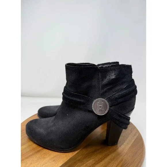 Miranda Lambert Black Suede‎ Leather Guitar Ankle Booties Women's Size 10M - Picture 7 of 12